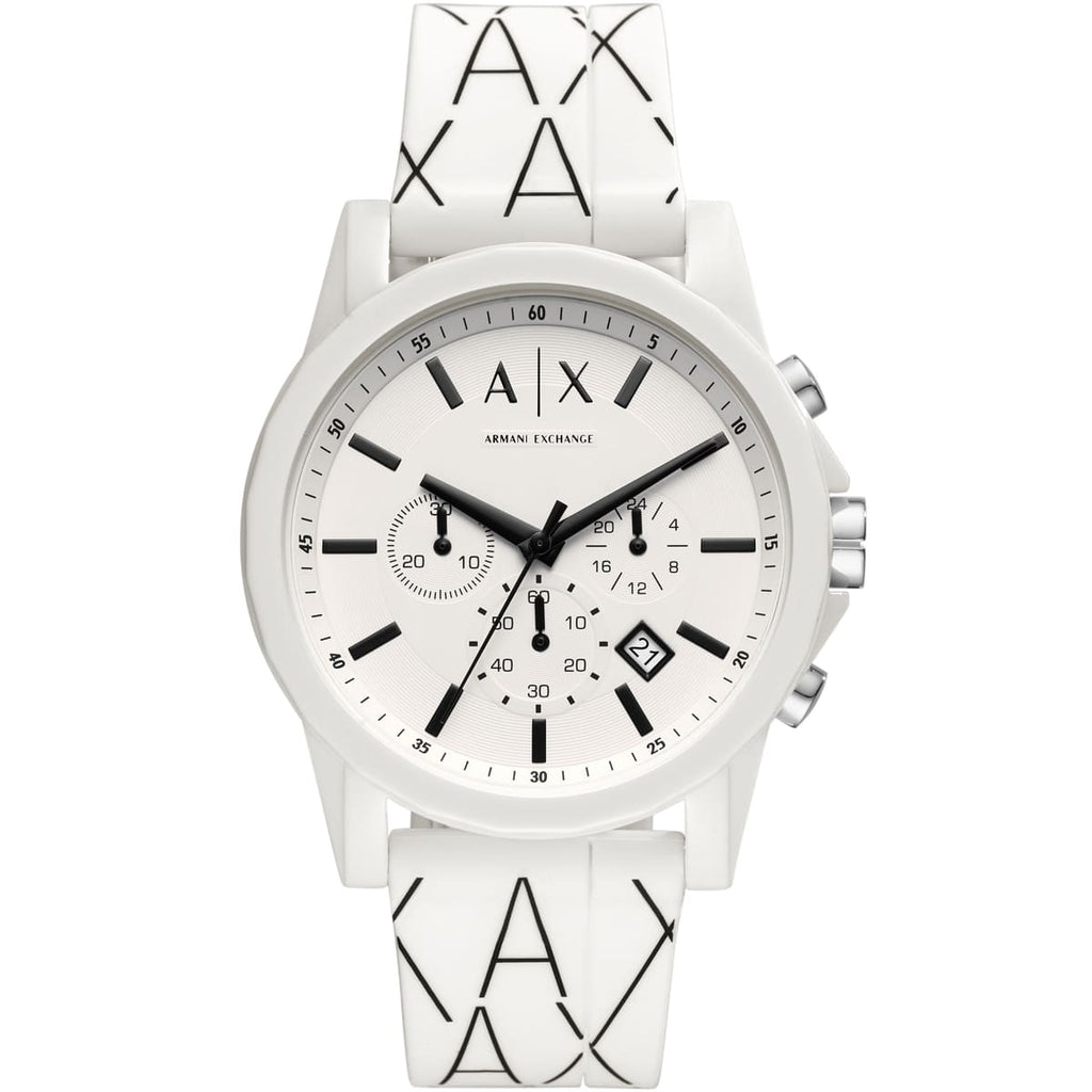 Armani Exchange Outer Banks Chronograph All White Watch - AX1340
