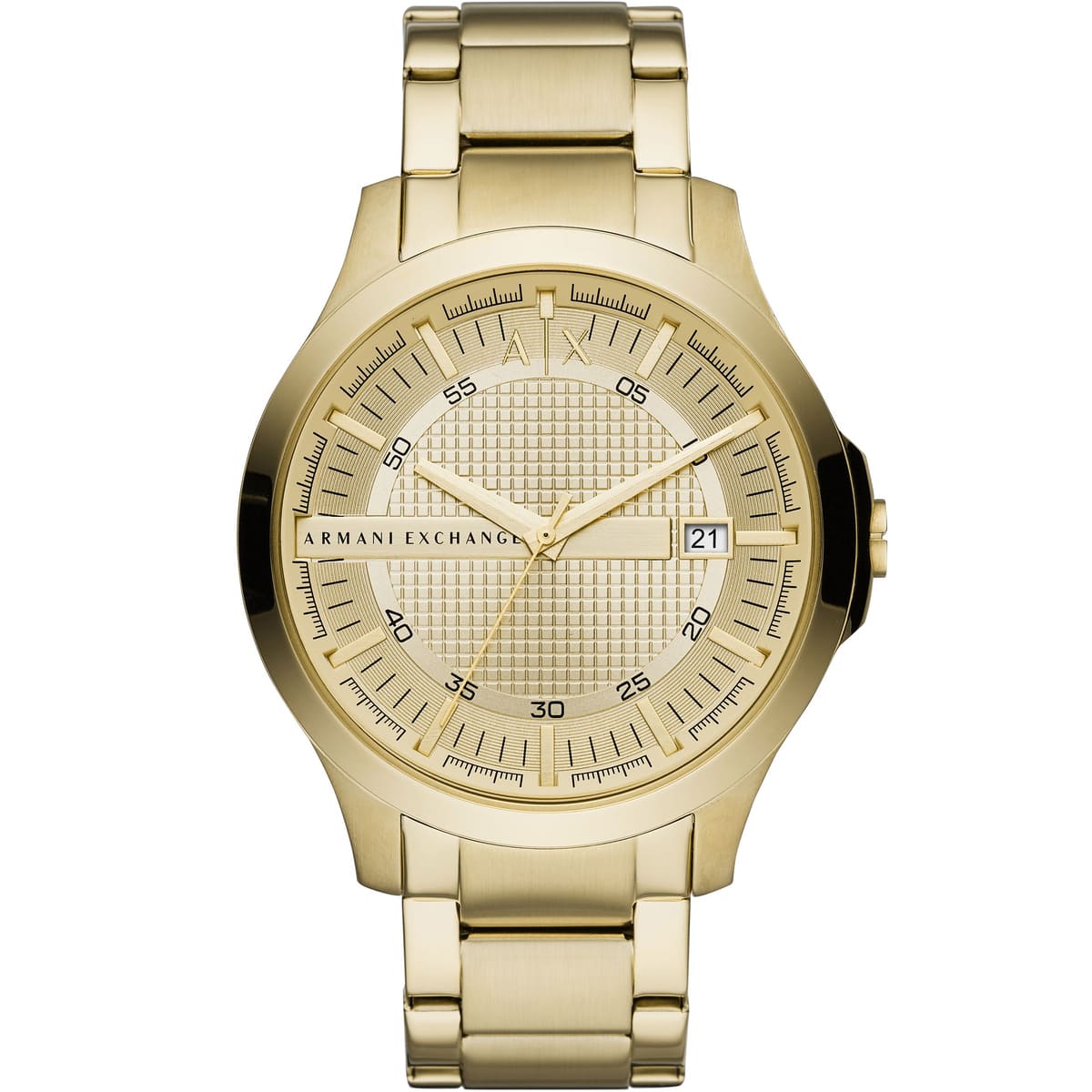 Armani Exchange Hampton 46mm Gold Dial Gold-Tone Date Men's Watch AX2415