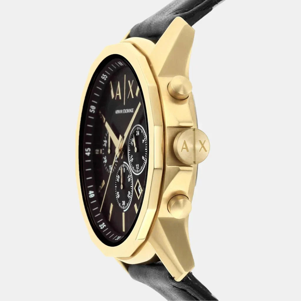 Armani Exchange Banks Chronograph Black Leather Men's Watch - AX7133 Secundaire afbeelding