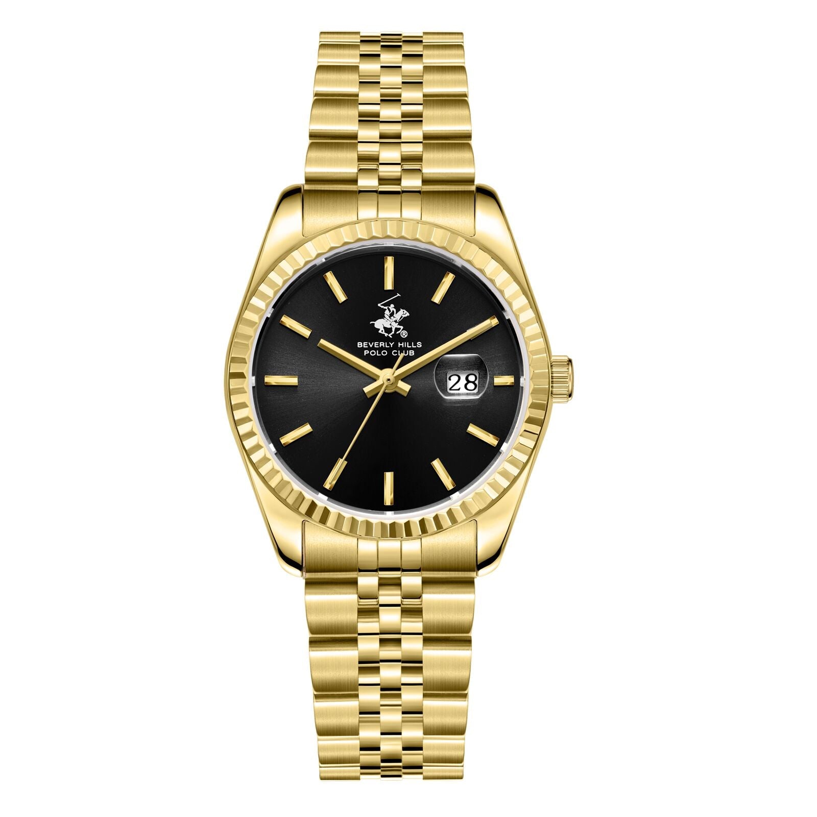 Beverly Hills Polo Club Black Dial All Gold Watch BP3827X.150 Main image