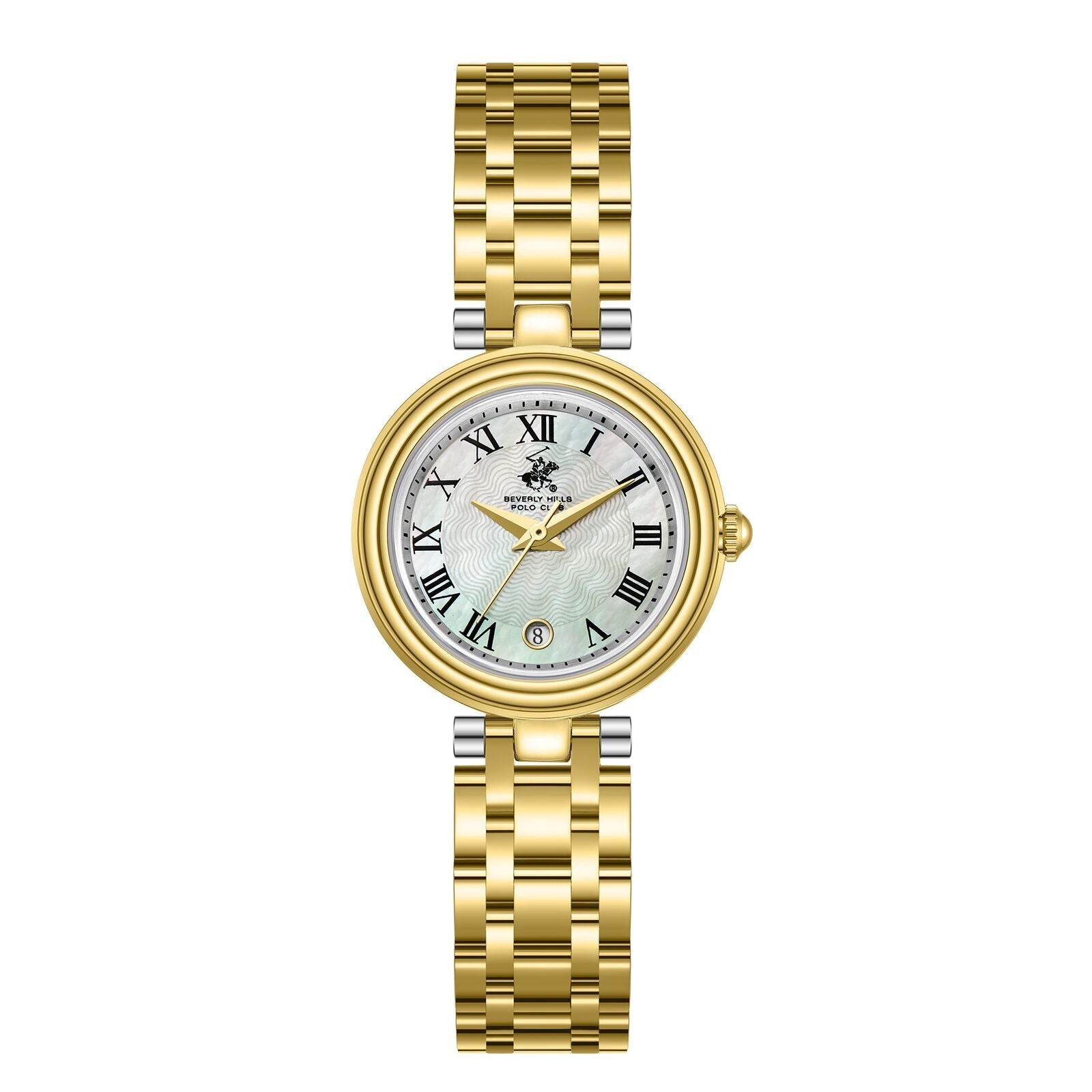 Beverly Hills Polo Club Mother Pearl All Gold Date Watch - BP3838X.120 Main image