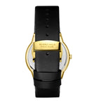 Beverly Hills Polo Club Slim Tech 5 Black Leather Gold Watch BP3817X.131