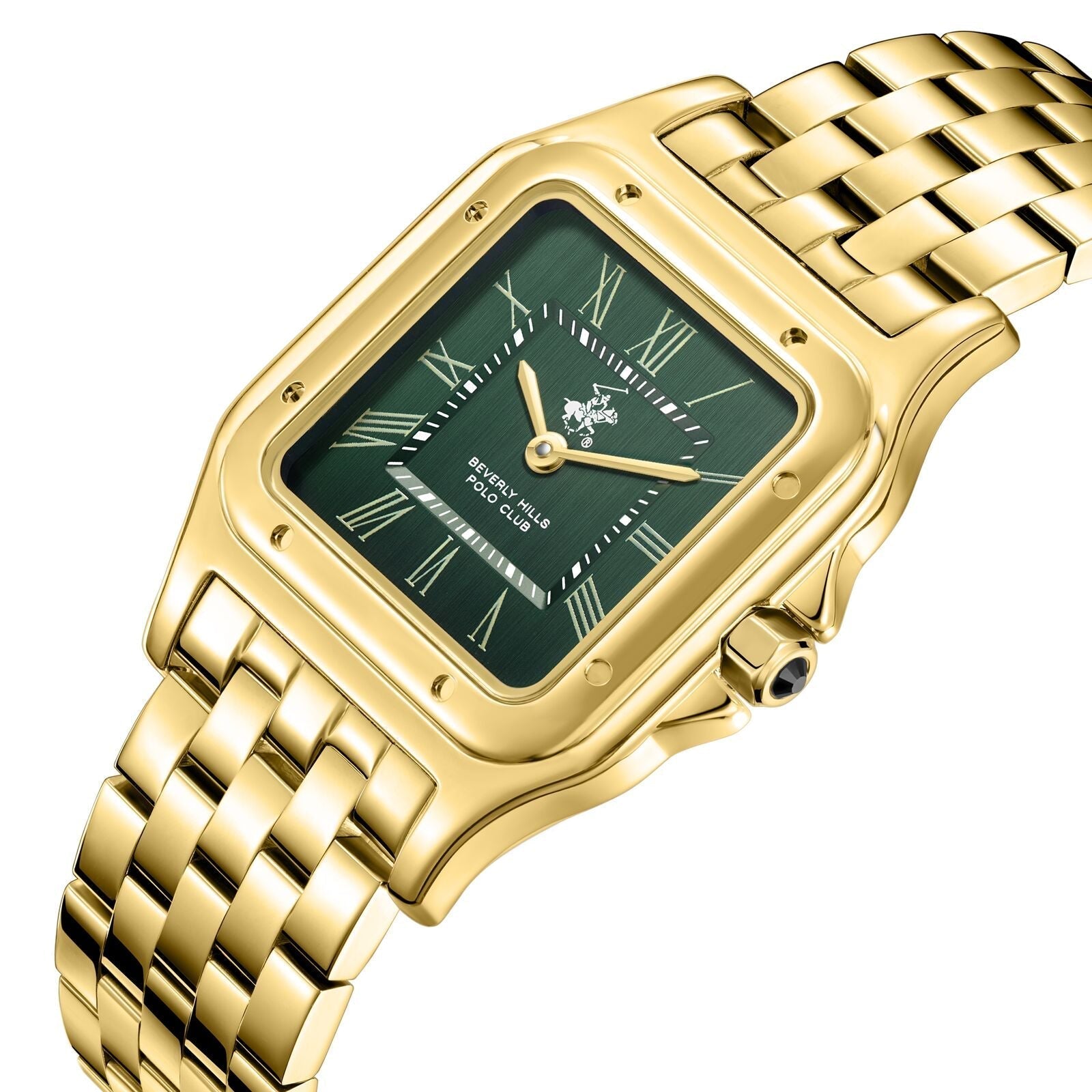 Beverly Hills Polo Club All Gold Green Dial Square Watch - BP3824C.170 Secondary image