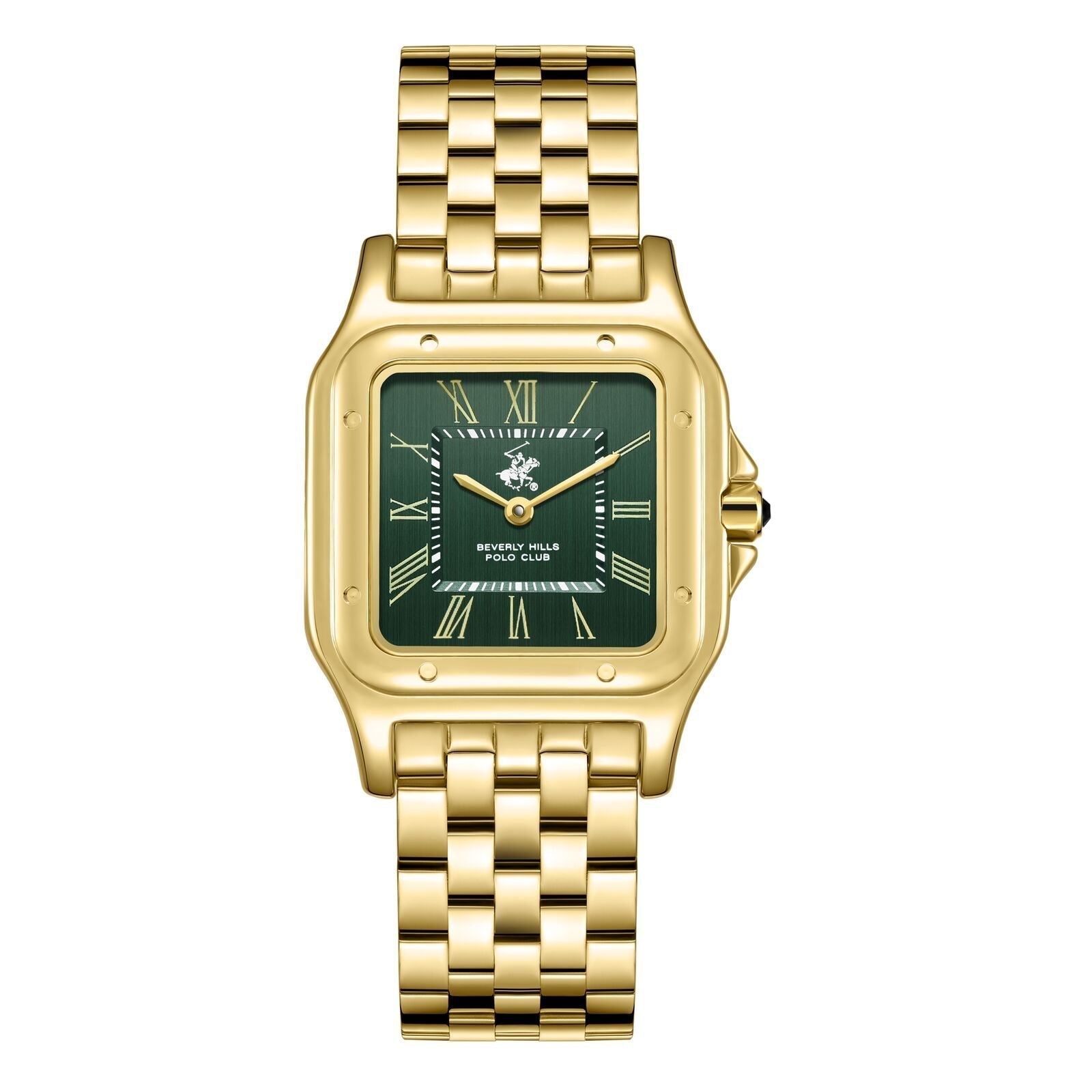 Beverly Hills Polo Club All Gold Green Dial Square Watch - BP3824C.170 Main image