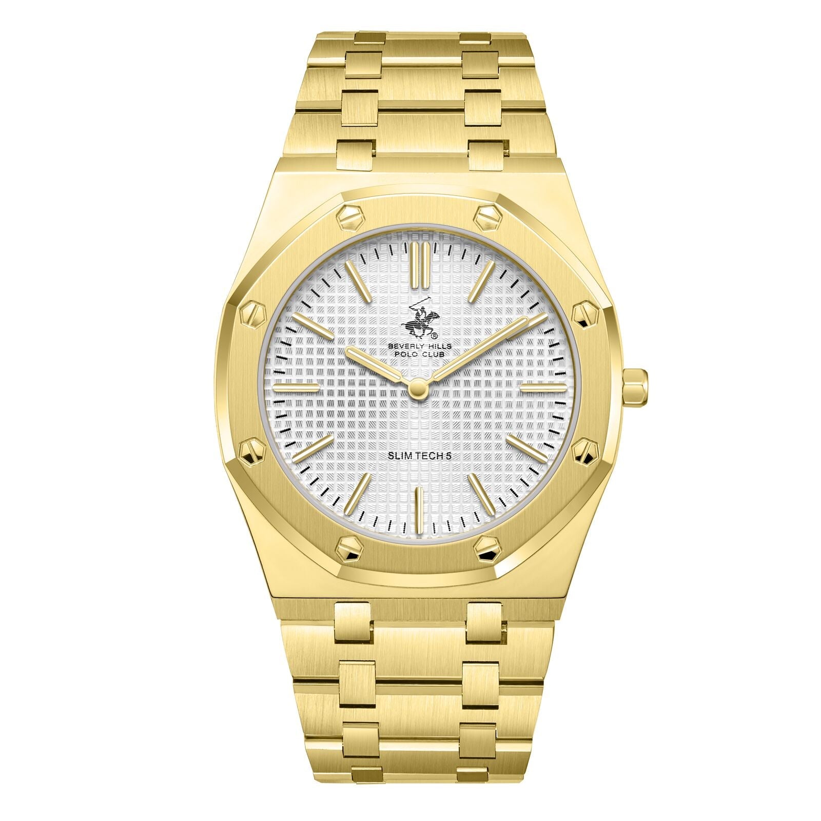 Beverly Hills Polo Club Slim Tech 5 All Gold Watch - BP3825X.130 Main image