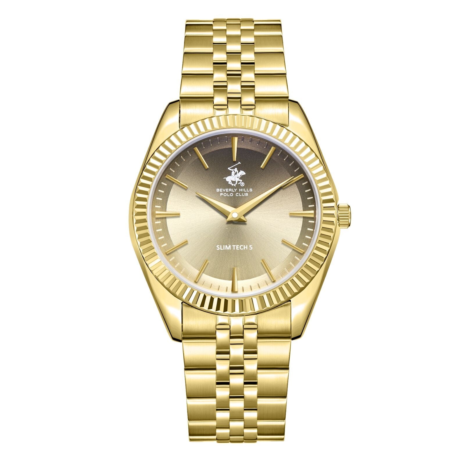 Beverly Hills Polo Club Slim Tech 5 All Gold Watch - BP3830X.160 Main image