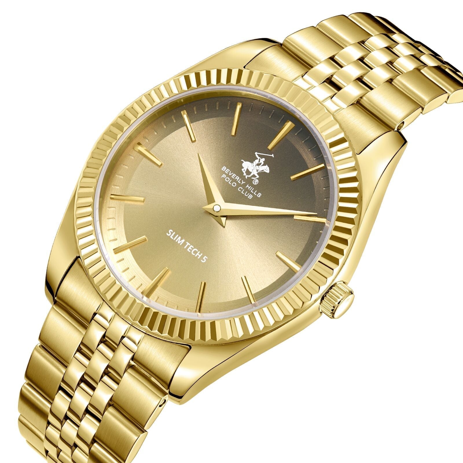Beverly Hills Polo Club Slim Tech 5 All Gold Watch - BP3830X.160 Secondary image