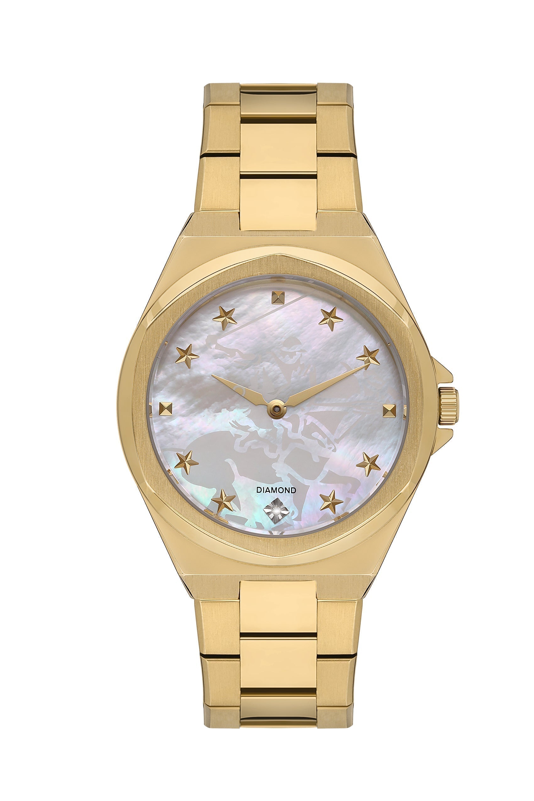 Beverly Hills Polo Club Gold & Mother Pearl Diamond Watch – BP3570X.120 Hoofdafbeelding