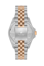 Beverly Hills Polo Club Waterproof Two-Tone Black Dial Date Watch BP3126X.550
