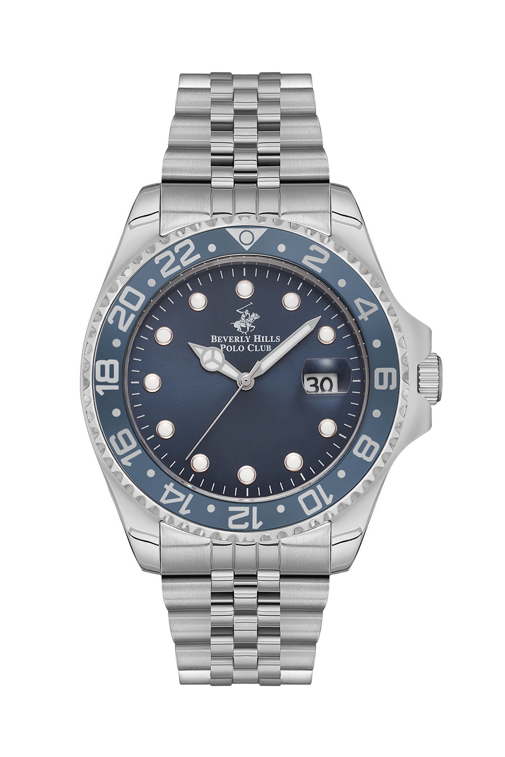 Beverly Hills Polo Club Waterproof Dark Blue Dial Date Watch – BP3126X.390 Main image