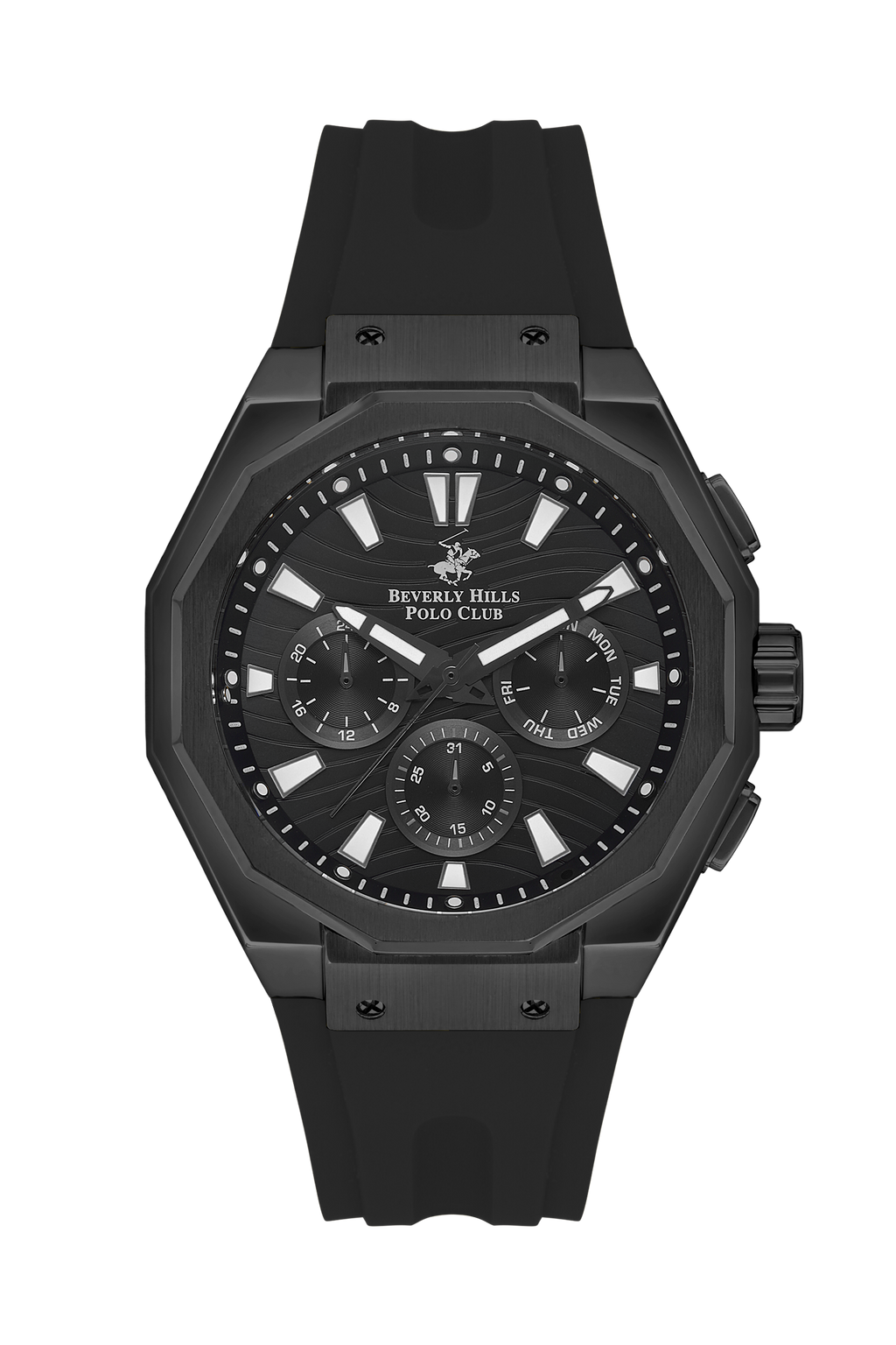 Beverly Hills Polo Club Multifunction All Black Watch – BP3557X.651