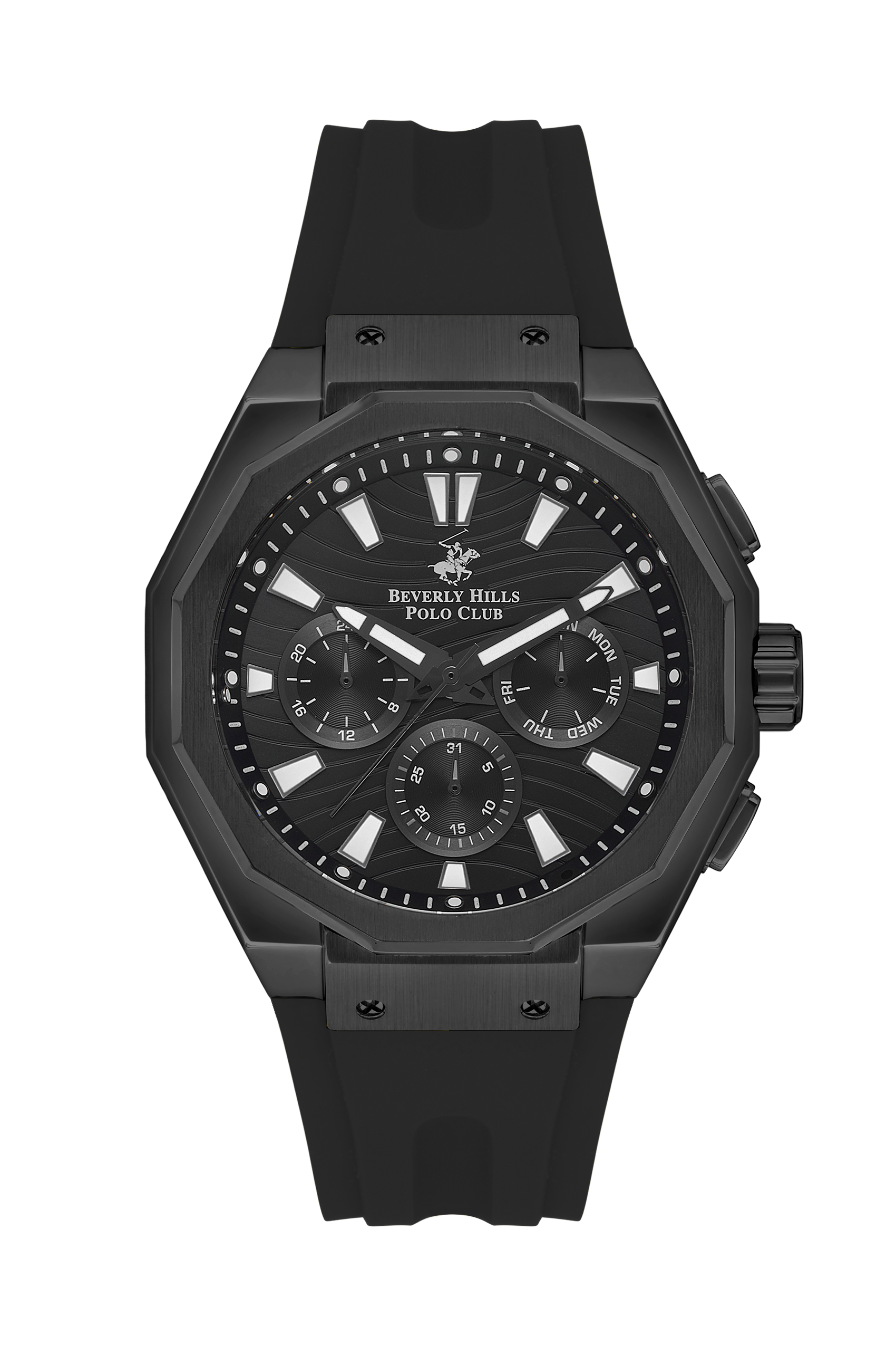 Beverly Hills Polo Club Multifunction All Black Watch – BP3557X.651
