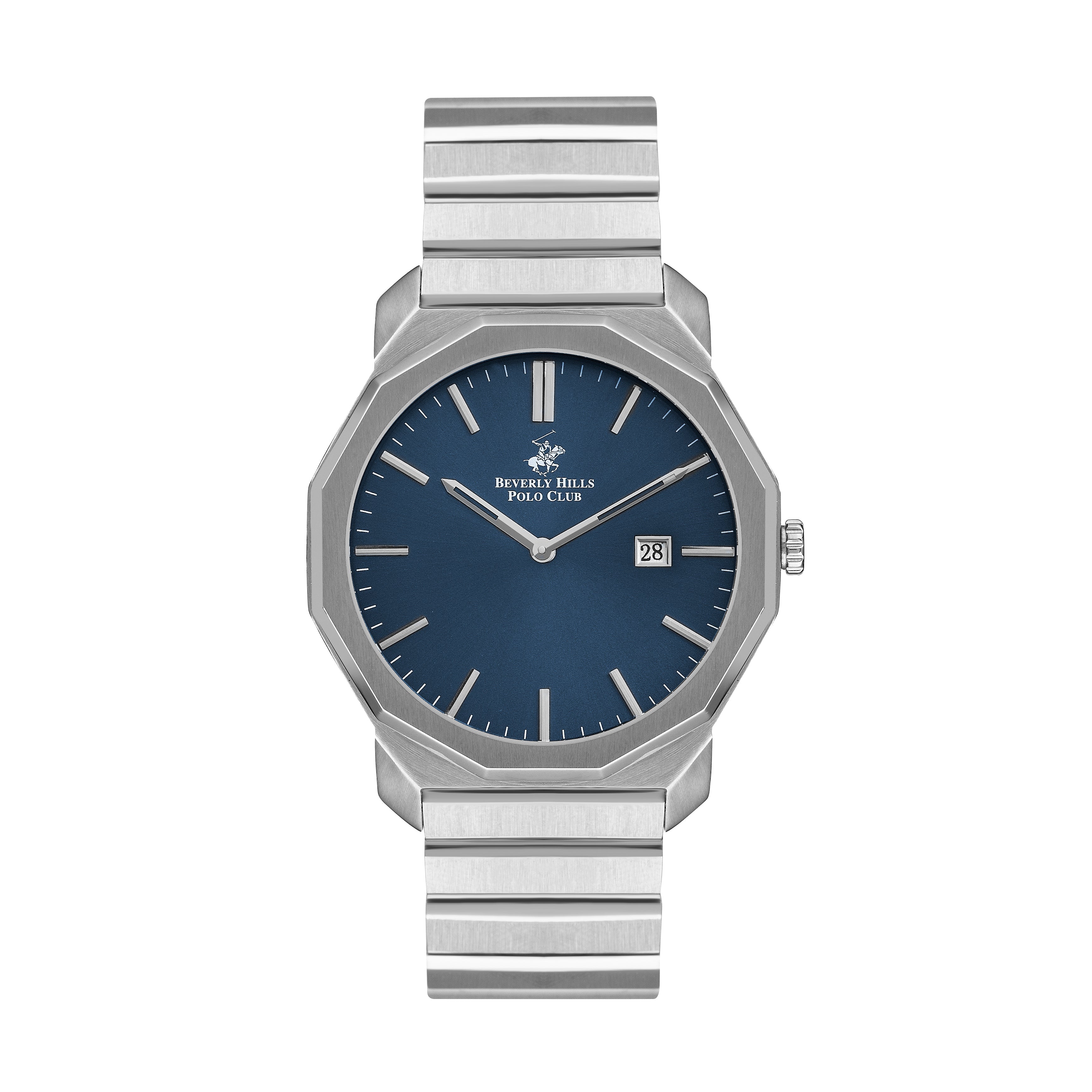 Beverly Hills Polo Club Silver Watch Blue Dial Date Watch BP3285X.390 Hoofdafbeelding