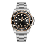 Beverly Hills  Polo Club Waterproof Black Dial Silver Date Watch - BP3791X.550