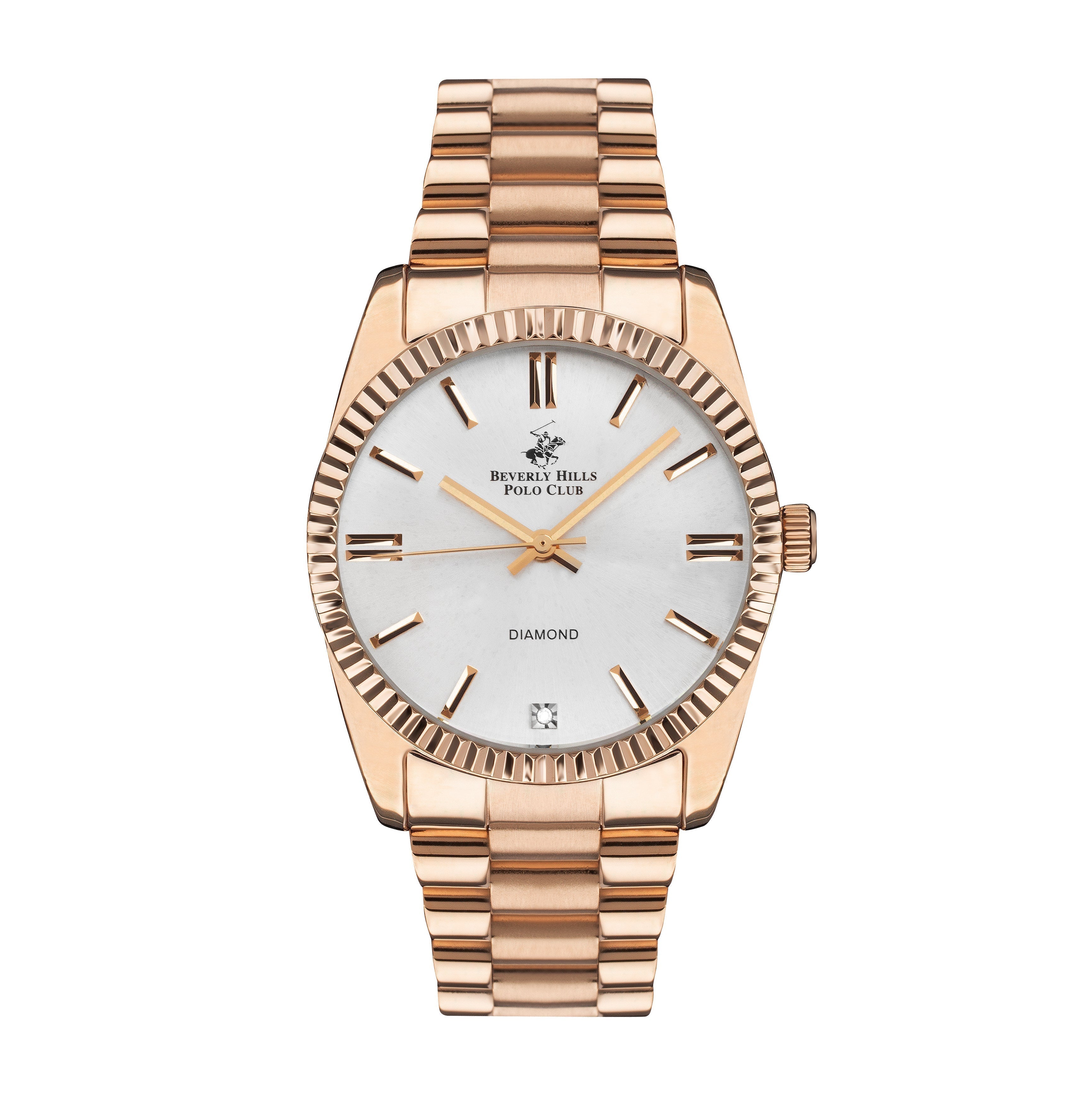 Beverly Hills Polo Club Mother Pearl Diamond Rose Gold Watch – BP3172C.430 Hoofdafbeelding