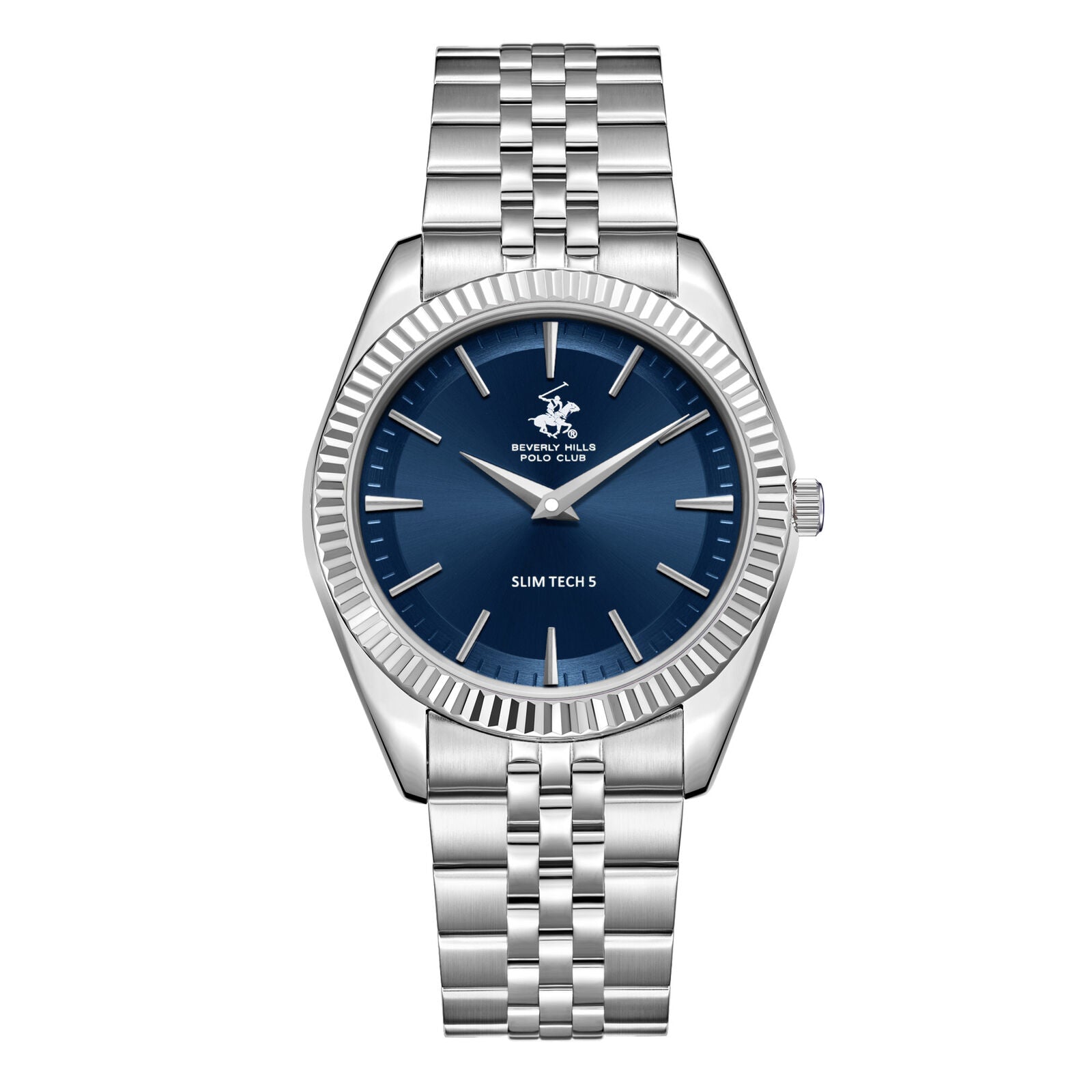 Beverly Hills Polo Club Slim Tech 5 Blue Dial Silver Watch - BP3830X.390 Main image