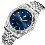 Beverly Hills Polo Club Slim Tech 5 Blue Dial Silver Watch - BP3830X.390