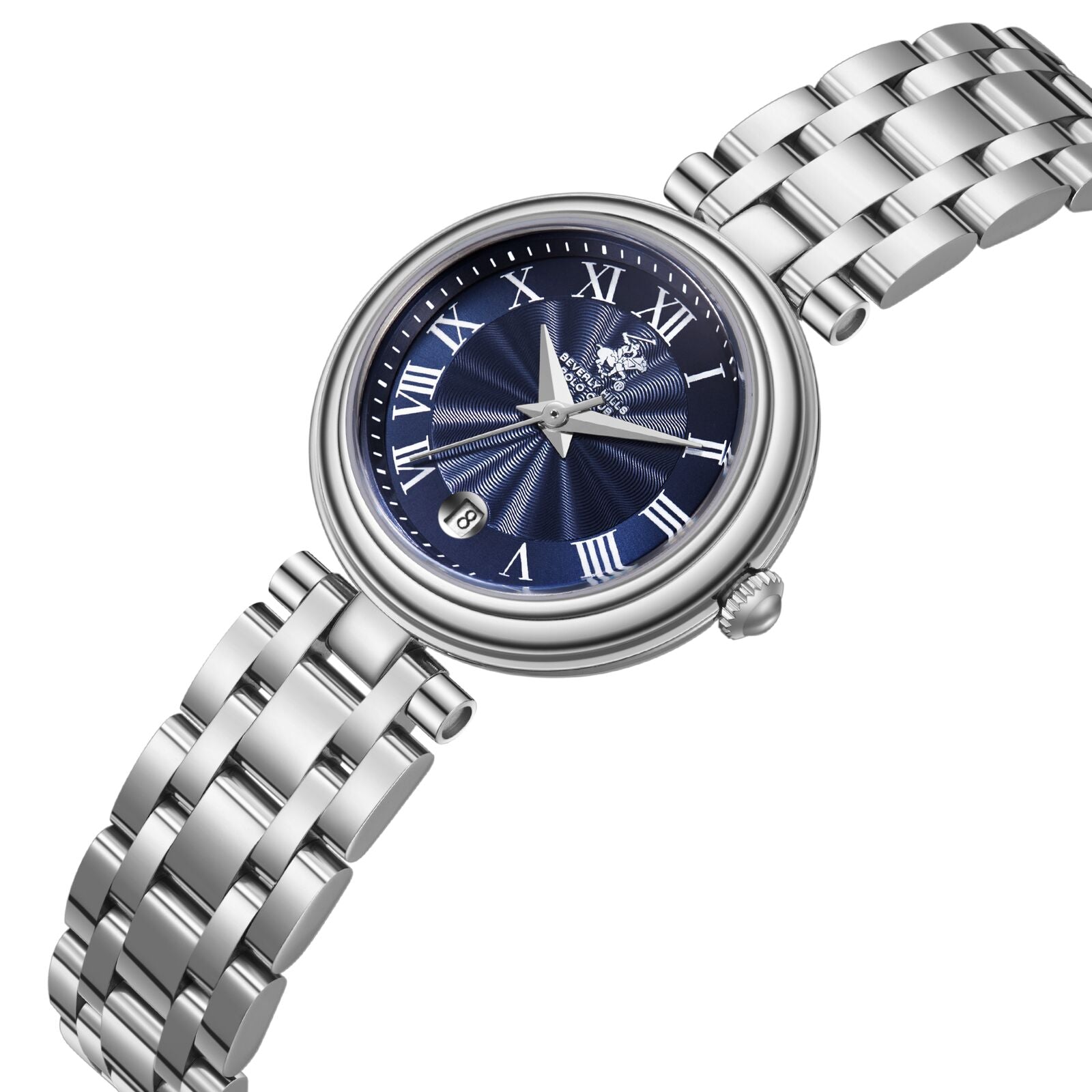 Beverly Hills Polo Club Roman Numeral Blue Dial Silver Watch - BP3838X.390 Secondary image