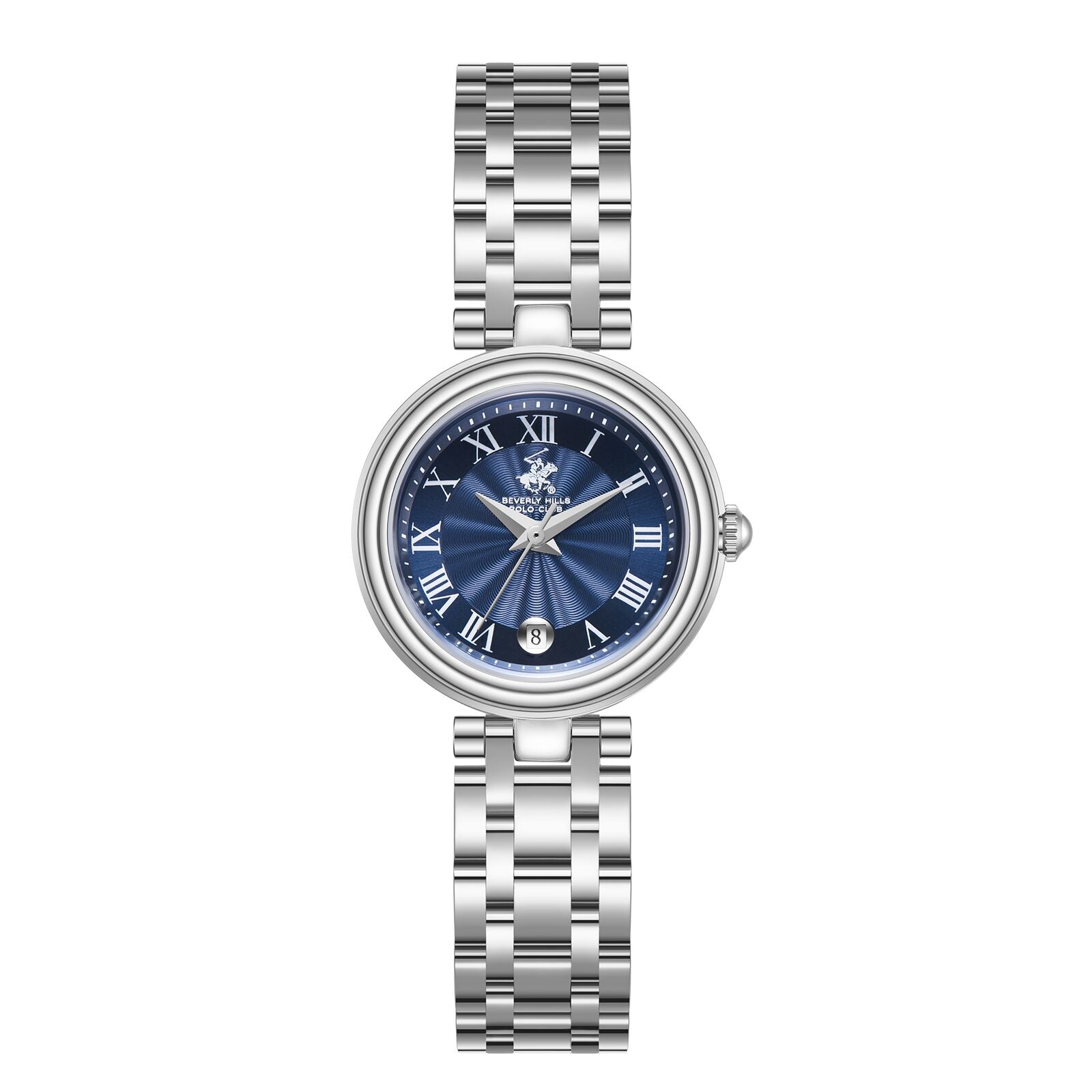 Beverly Hills Polo Club Roman Numeral Blue Dial Silver Watch - BP3838X.390 Main image