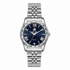 Beverly Hills Polo Club Sapphire Coated Blue Dial Silver Diamond Watch BP3808C.390