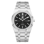 Beverly Hills Polo Club Slim Tech 5 Black Dial Silver Watch - BP3825X.350