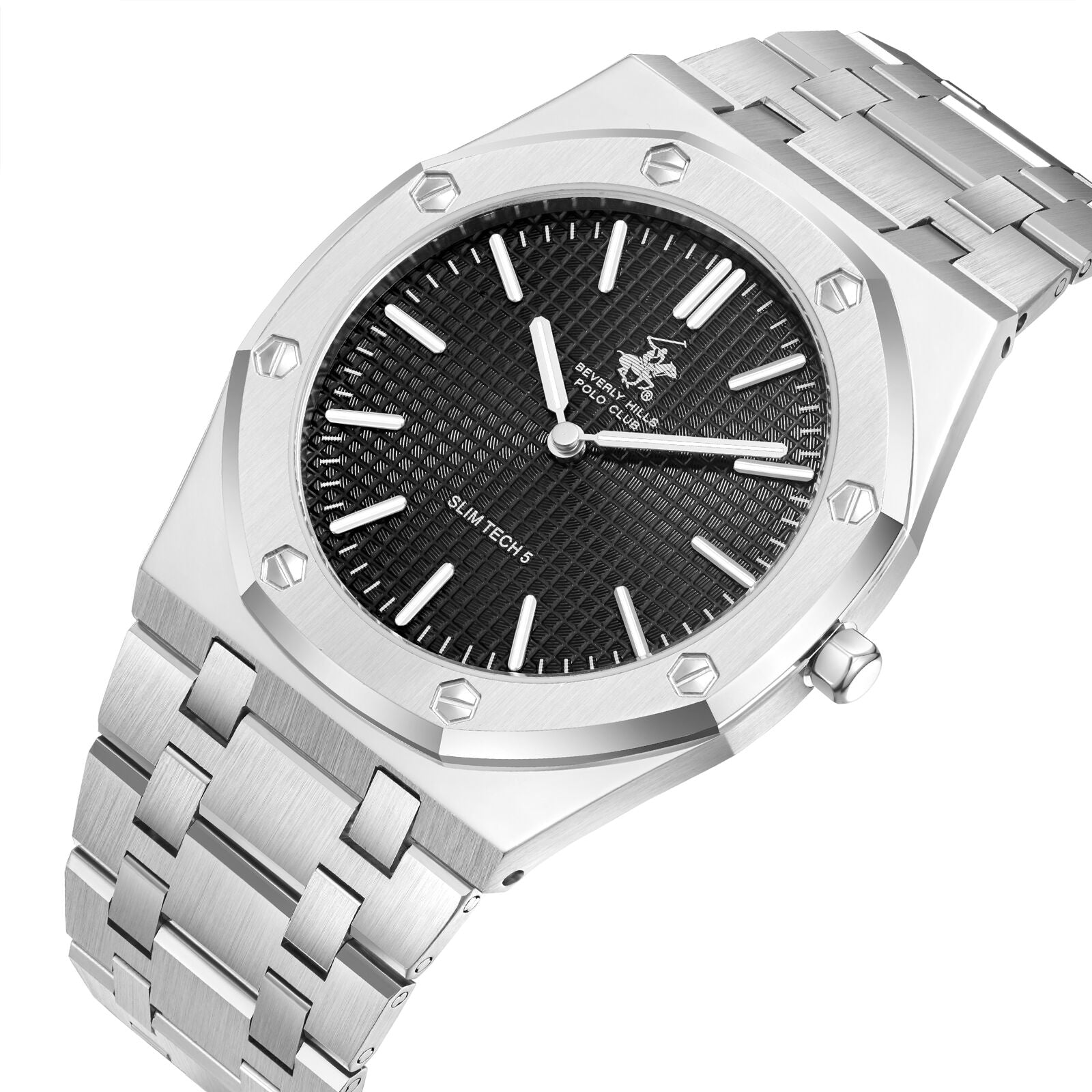 Beverly Hills Polo Club Slim Tech 5 Black Dial Silver Watch - BP3825X.360 Secondary image