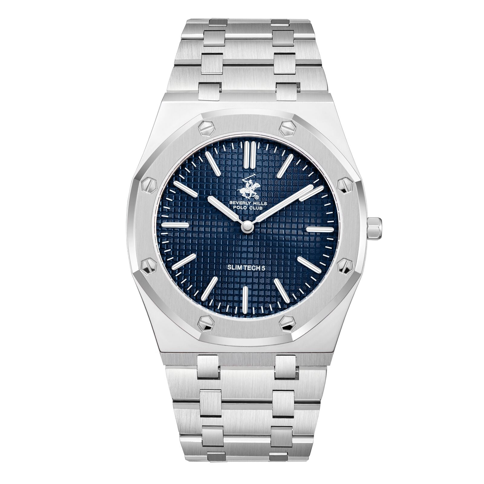 Beverly Hills Polo Club Slim Tech 5 Blue Dial Silver Watch - BP3825X.390 Main image