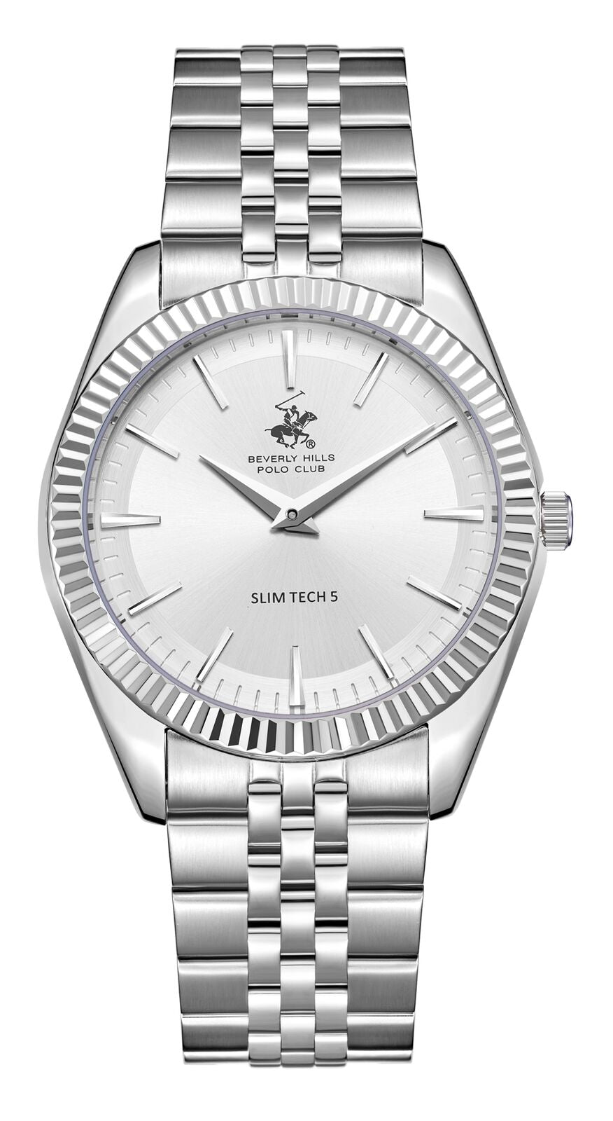 Beverly Hills Polo Club Slim Tech 5 All Silver Watch - BP3830X.330 Main image