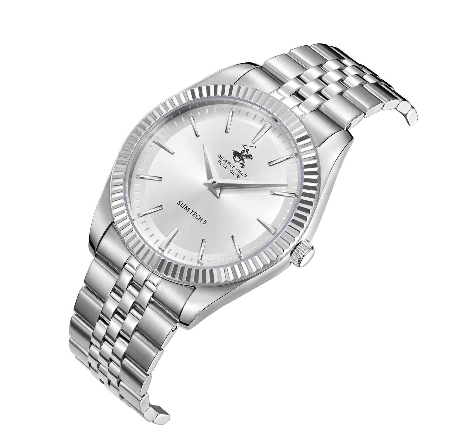 Beverly Hills Polo Club Slim Tech 5 All Silver Watch - BP3830X.330 Secondary image