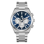 Beverly Hills Polo Club Dual Time Blue Dial Silver Date Watch - BP3831X.390