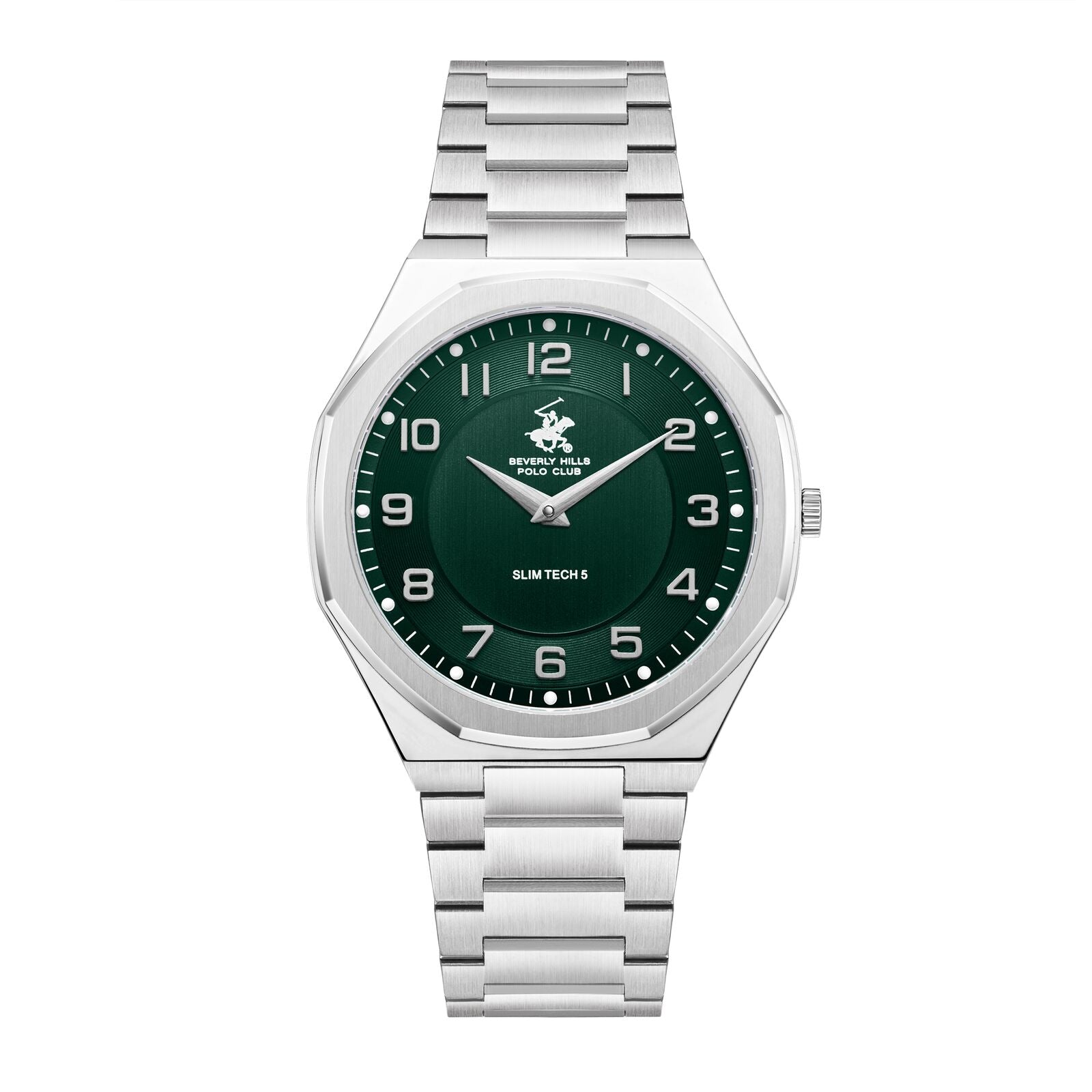 Beverly Hills Polo Club Slim Tech 5 Green Dial Silver 40mm Watch BP3832X.370 Hoofdafbeelding