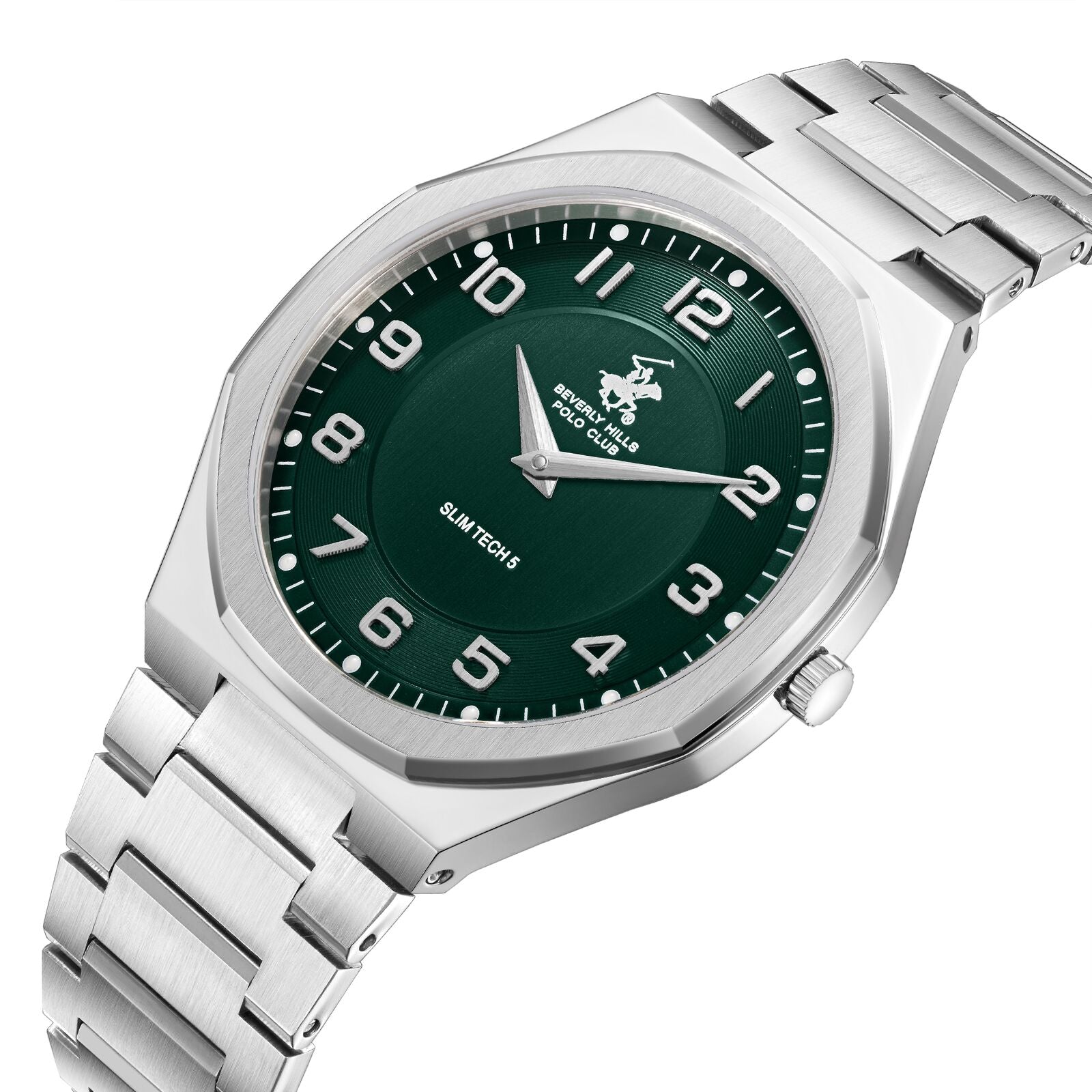 Beverly Hills Polo Club Slim Tech 5 Green Dial Silver 40mm Watch BP3832X.370 Secundaire afbeelding