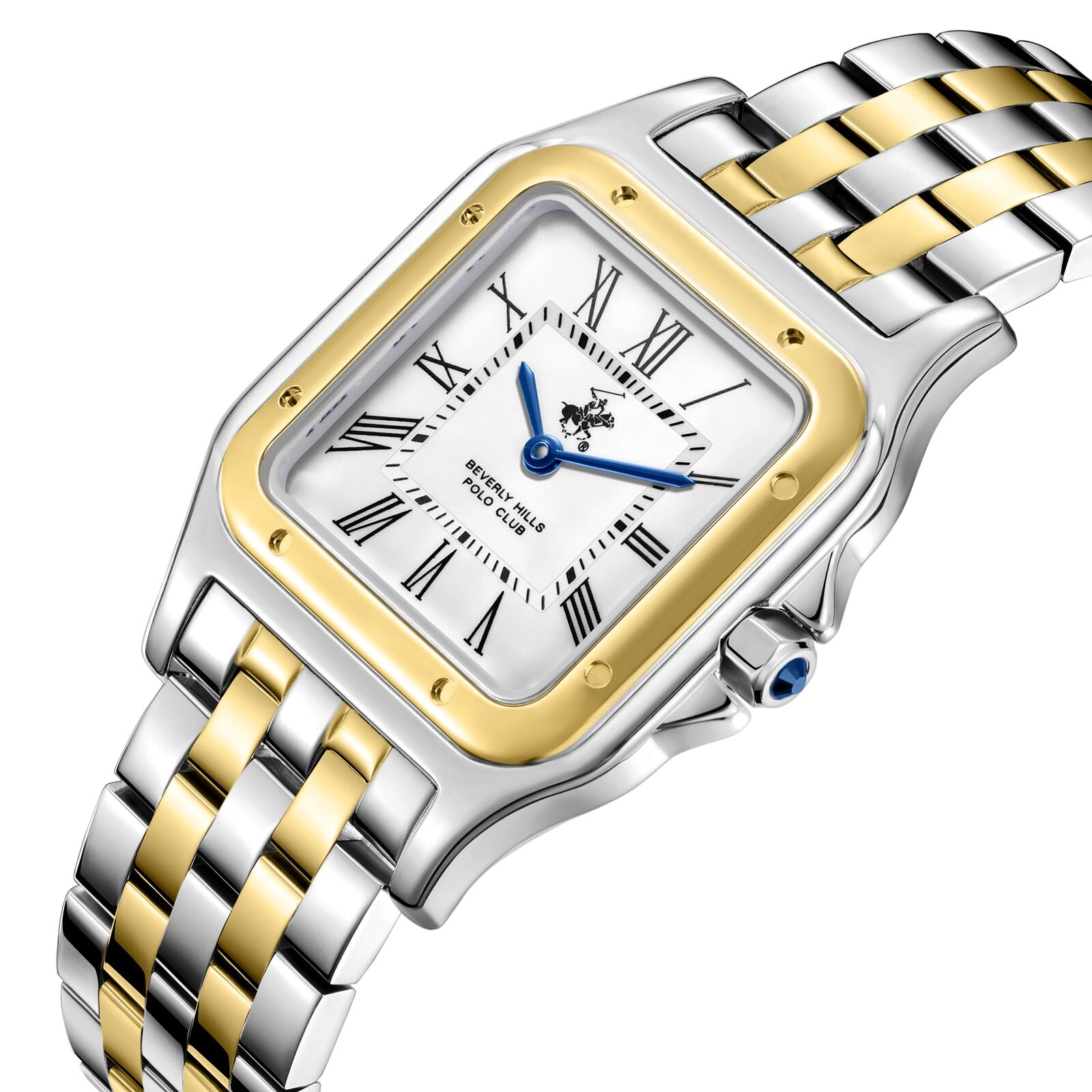 Beverly Hills Polo Club Blue Steel Two-Tone Square Watch - BP3824C.230 Secondary image