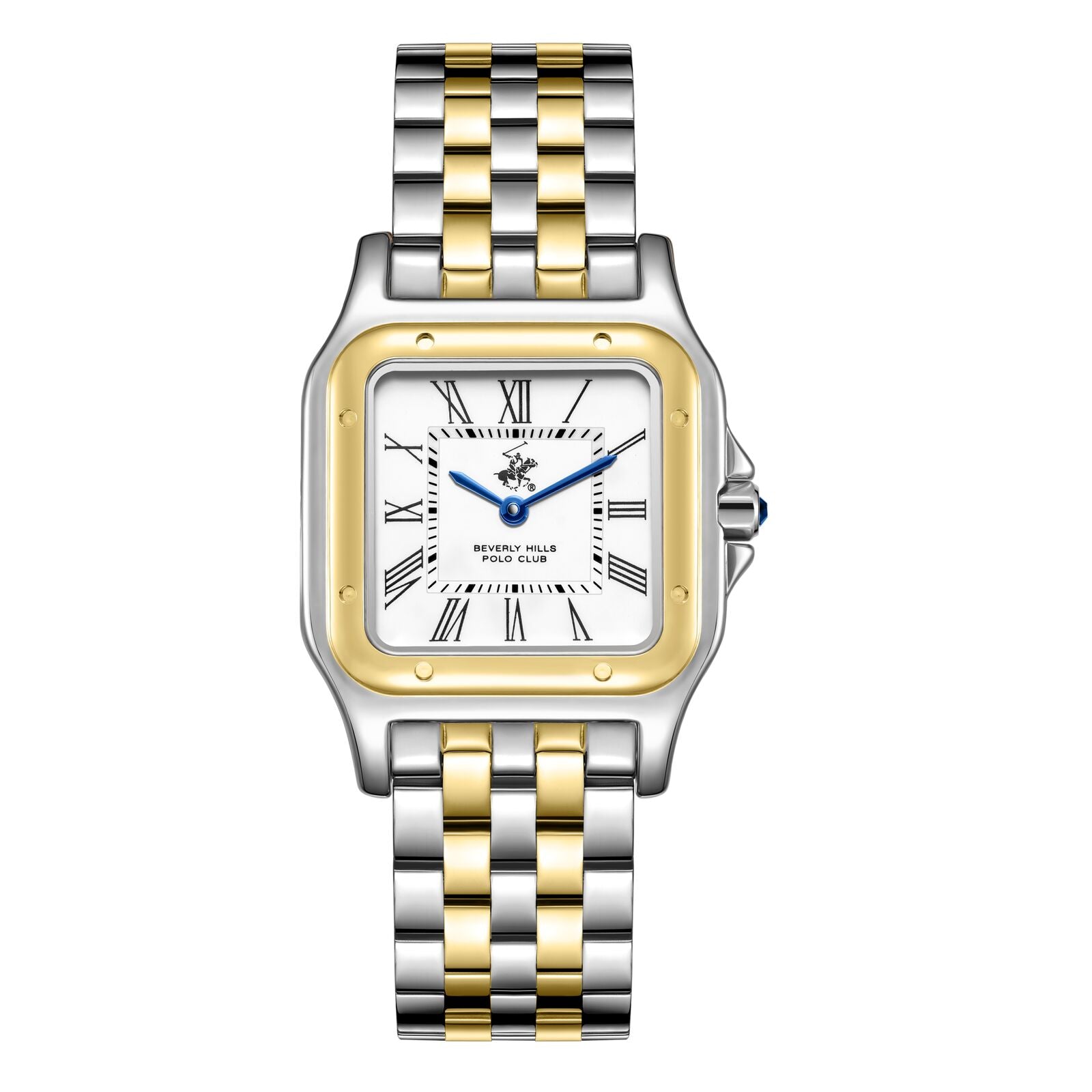 Beverly Hills Polo Club Blue Steel Two-Tone Square Watch - BP3824C.230 Main image