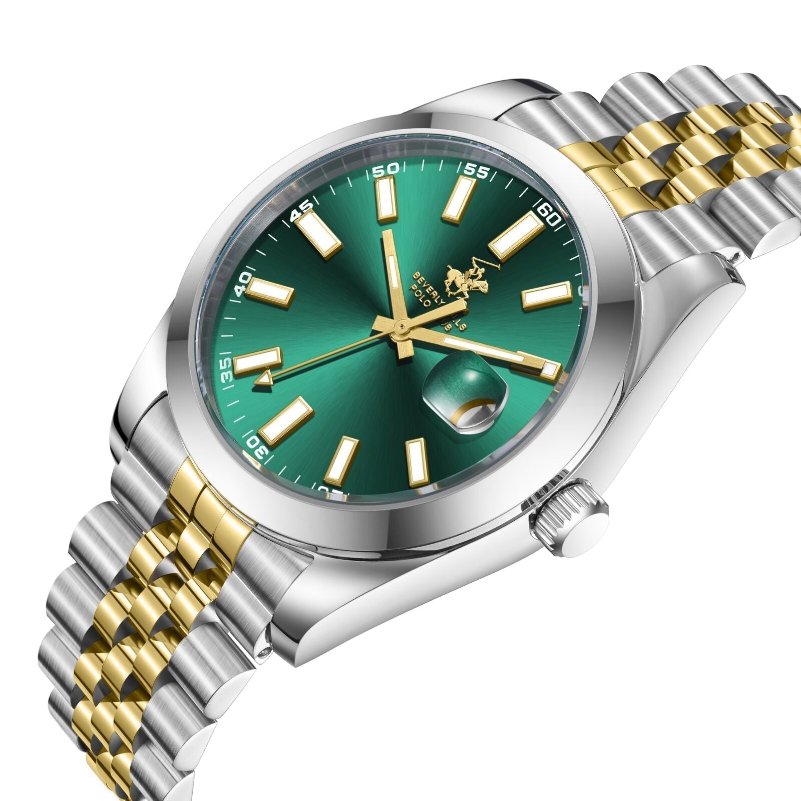 Beverly Hills Polo Club Classy Green Dial Two-Tone Date Watch - BP3810X.570 Secondary image