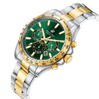 Beverly Hills Polo Club Dual Time Green Dial Two-Tone Watch - BP3127X.271