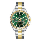 Beverly Hills Polo Club Dual Time Green Dial Two-Tone Watch - BP3127X.271