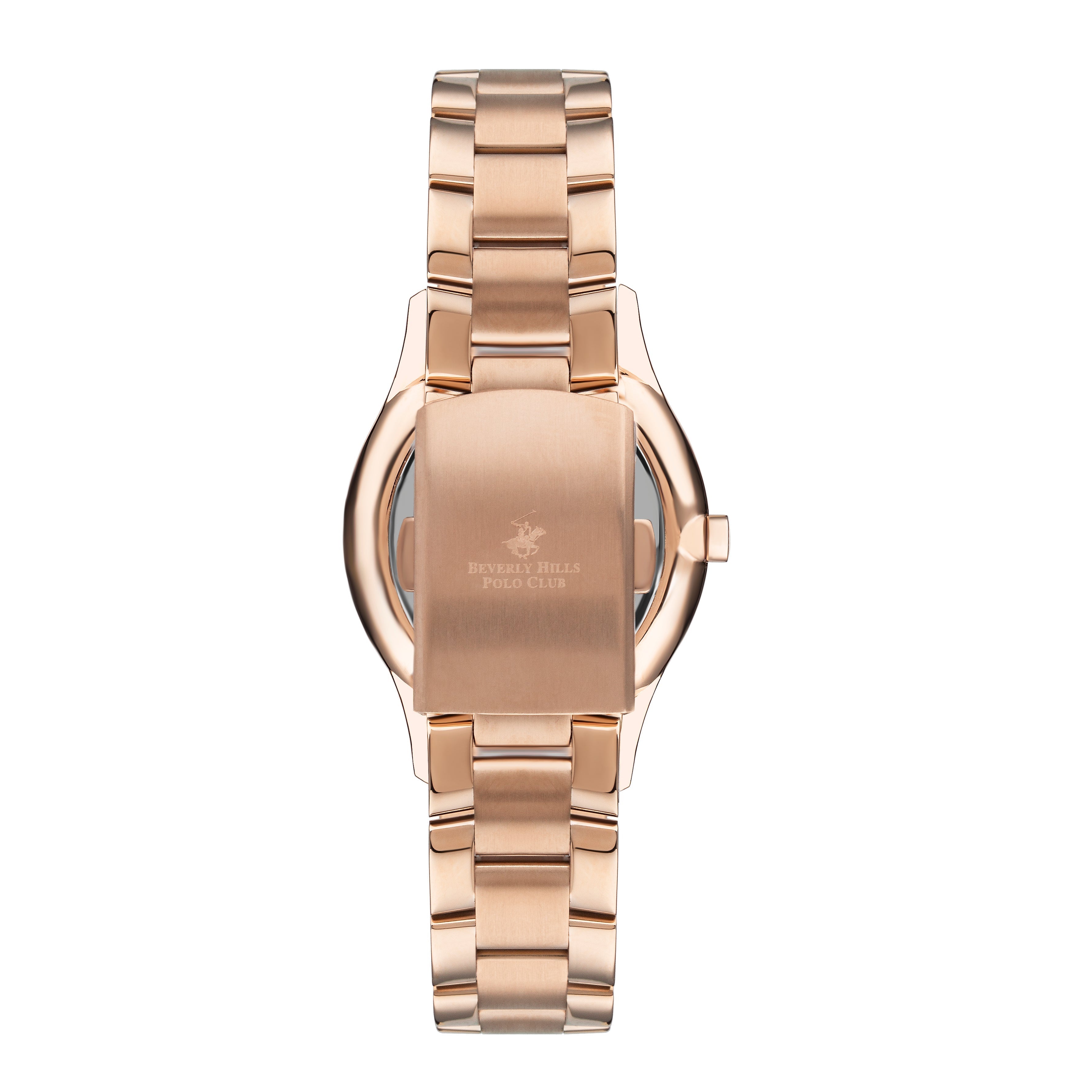 Beverly Hills Polo Club Rose Gold Silver Sunray Dial Watch – BP3286X.430