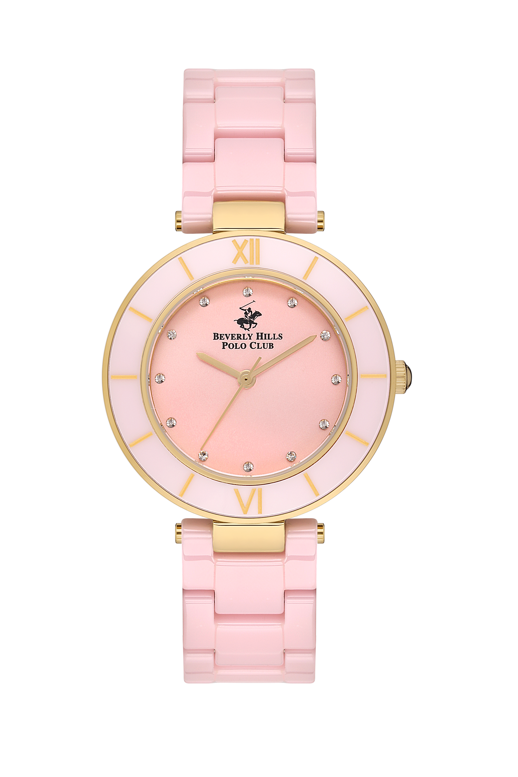 Beverly Hills Polo Club Ceramic All Pink Diamond Watch – BP3586X.180 Main image