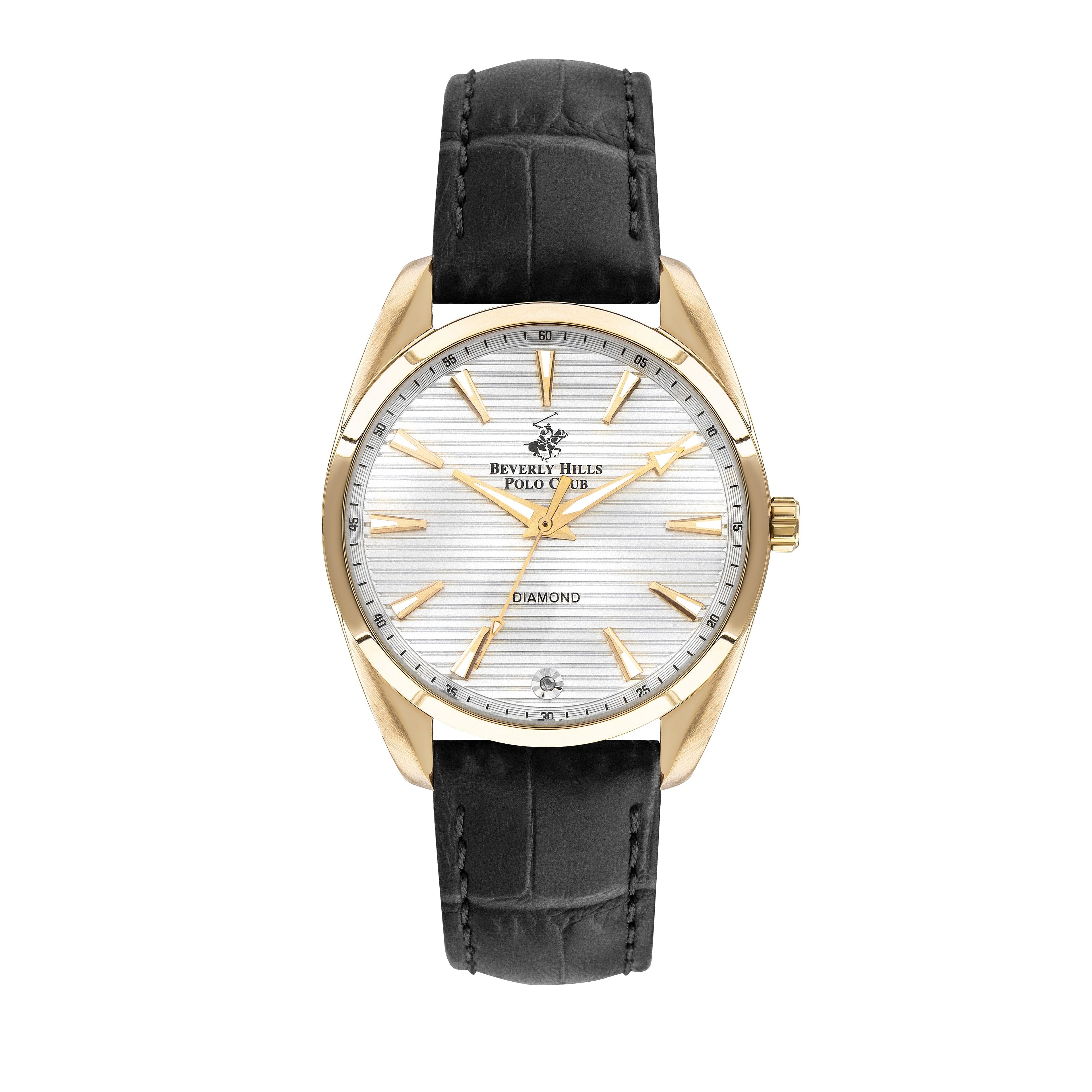 Beverly Hills Polo Club Leather Genuine Diamond Watch – BP3339X.130