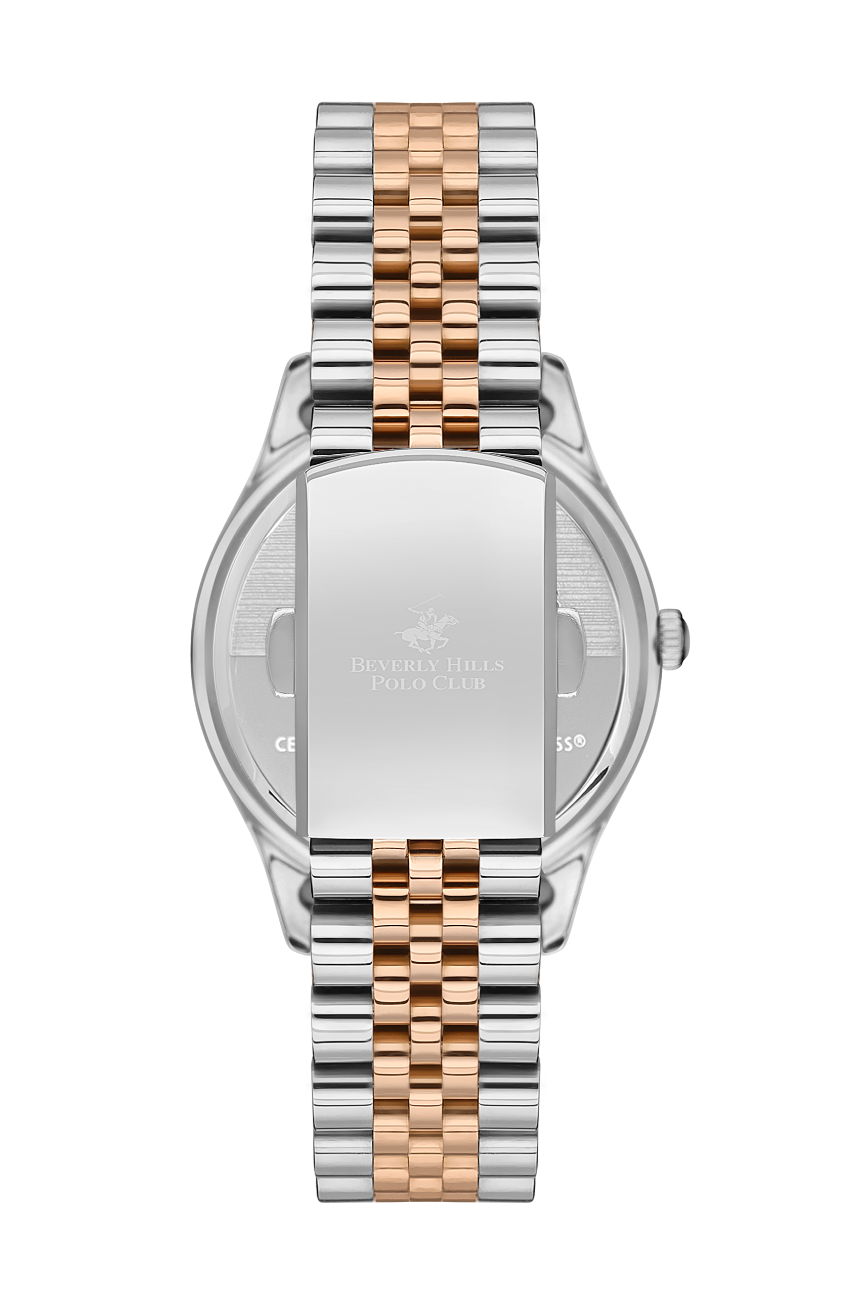 Beverly Hills Polo Club Multifunction Mother Pearl Two-Tone Watch BP3563X.520
