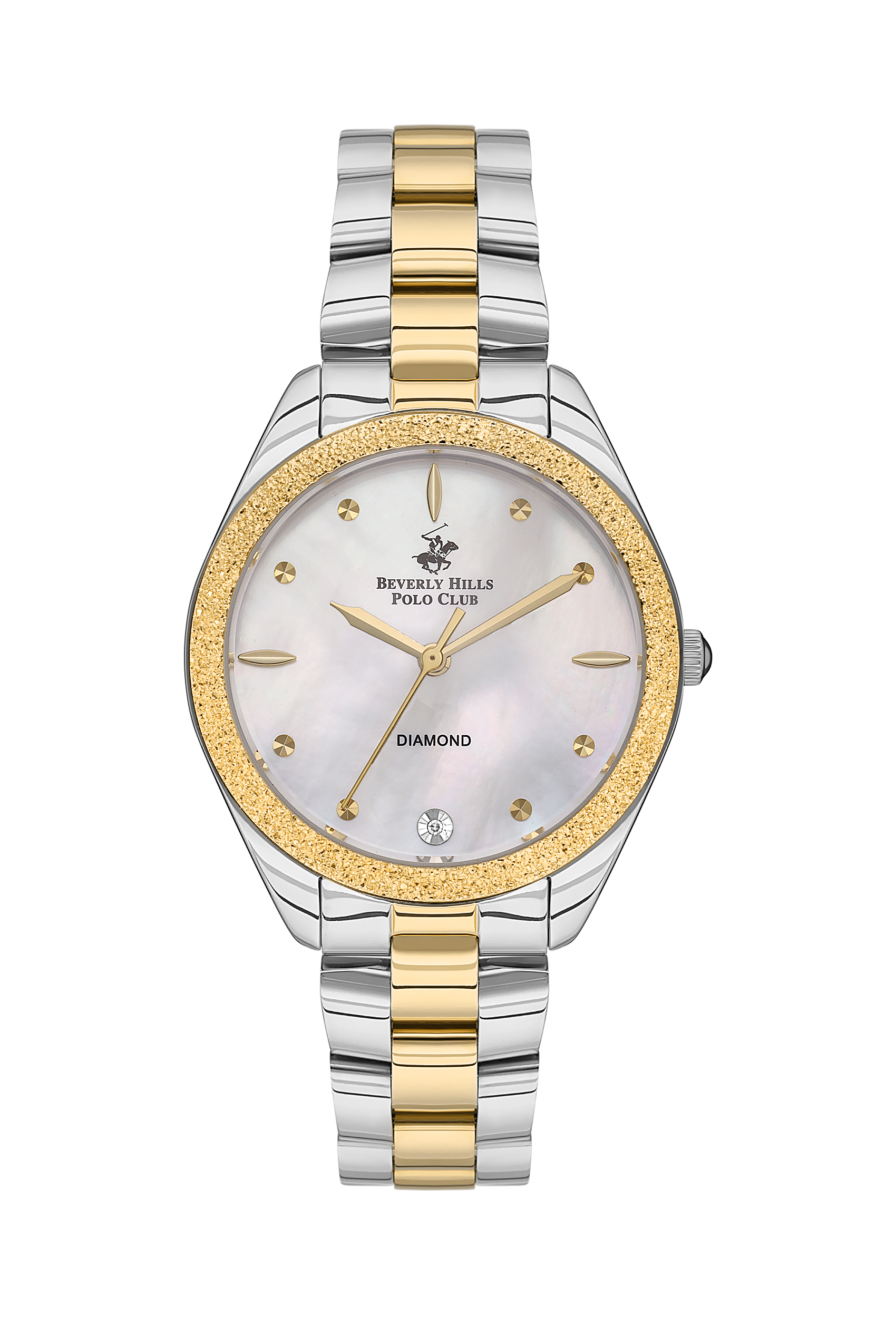 Beverly Hills Polo Club Mother Pearl Two-Tone Diamond Watch BP3564C.220 Main image