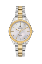 Beverly Hills Polo Club Mother Pearl Two-Tone Diamond Watch BP3564C.220