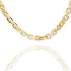 Big Daddy 10MM Anchor Mariner Bullet Diamond & Gold Link Chain