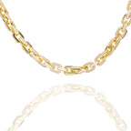 Big Daddy 10MM Anchor Mariner Bullet Diamond & Gold Link Iced Out Chain