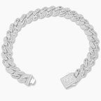 Big Daddy 10MM Baguette Iced Out Silver Bracelet