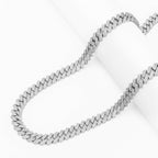 Big Daddy 10MM Cuban Diamond Prong Silver Iced Out Chain
