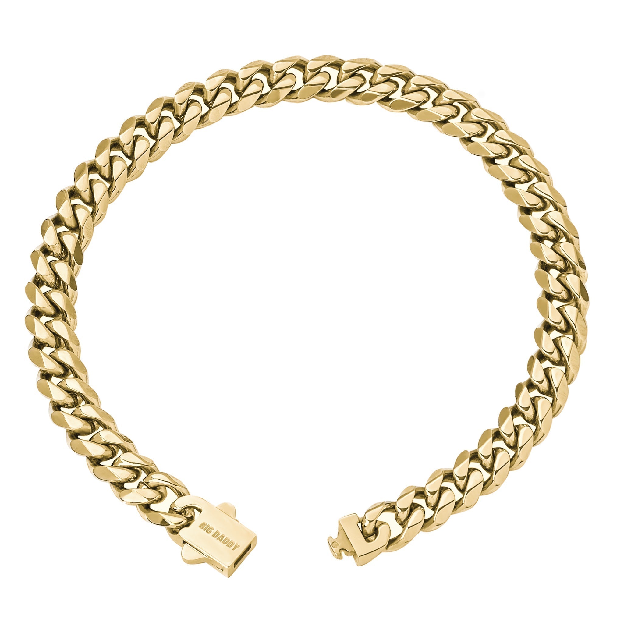 Big Daddy 10MM Cuban Link 18K Gold Bracelet Secundaire afbeelding