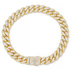 Big Daddy 10MM Iced Out Cuban Link Gold Bracelet