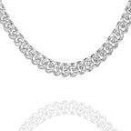 Big Daddy 10MM Iced Out Cuban Link Silver Chain